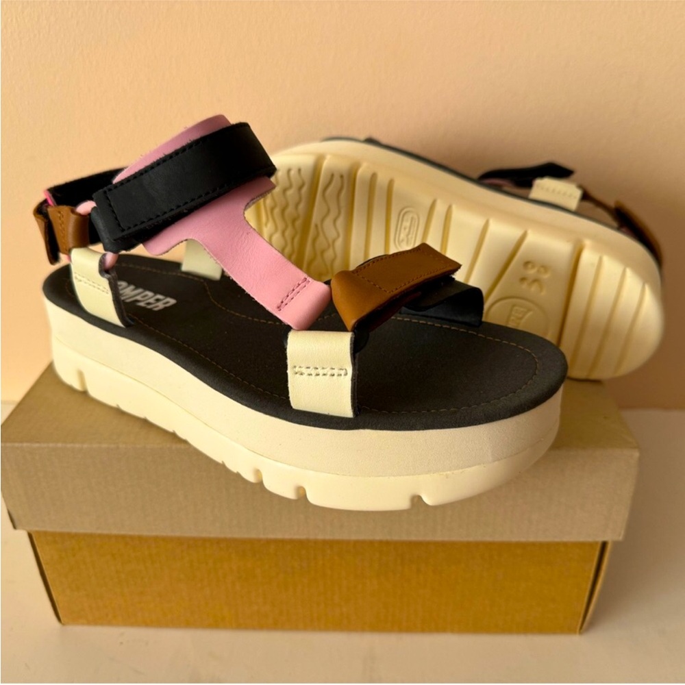 Camper Ortuga Up Platform Sandal New but lost box (size 7.5 marked)